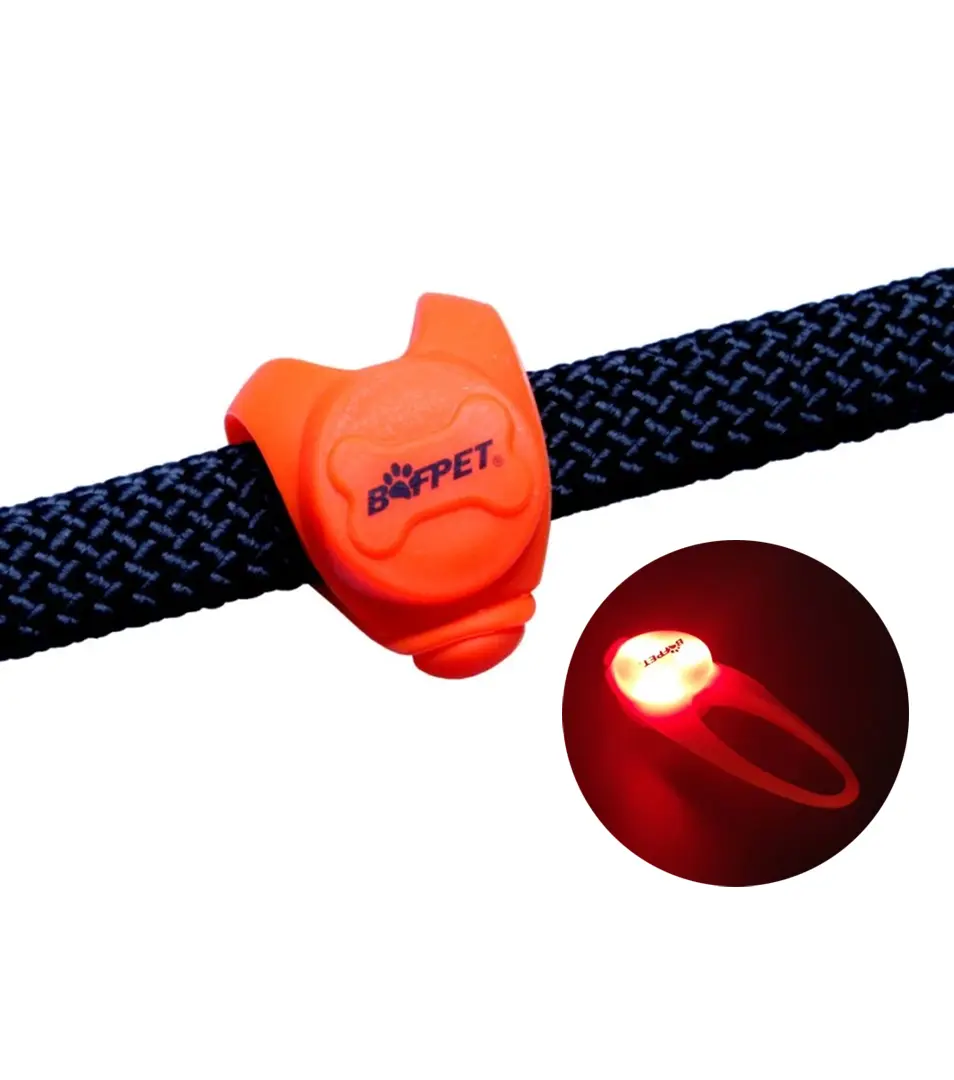 BAFPET Silikónové LED svetlo - farba: oranžová, rozmer: 25 mm x 8 cm | 06001